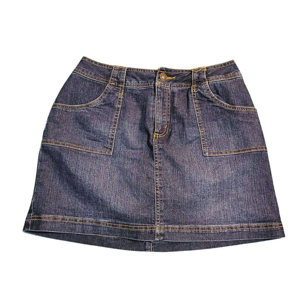 St. John's Bay Stretch Jean Skort Size 10